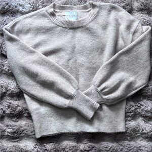 Pink Rose Cream Crewneck Sweater Soft and Versatile